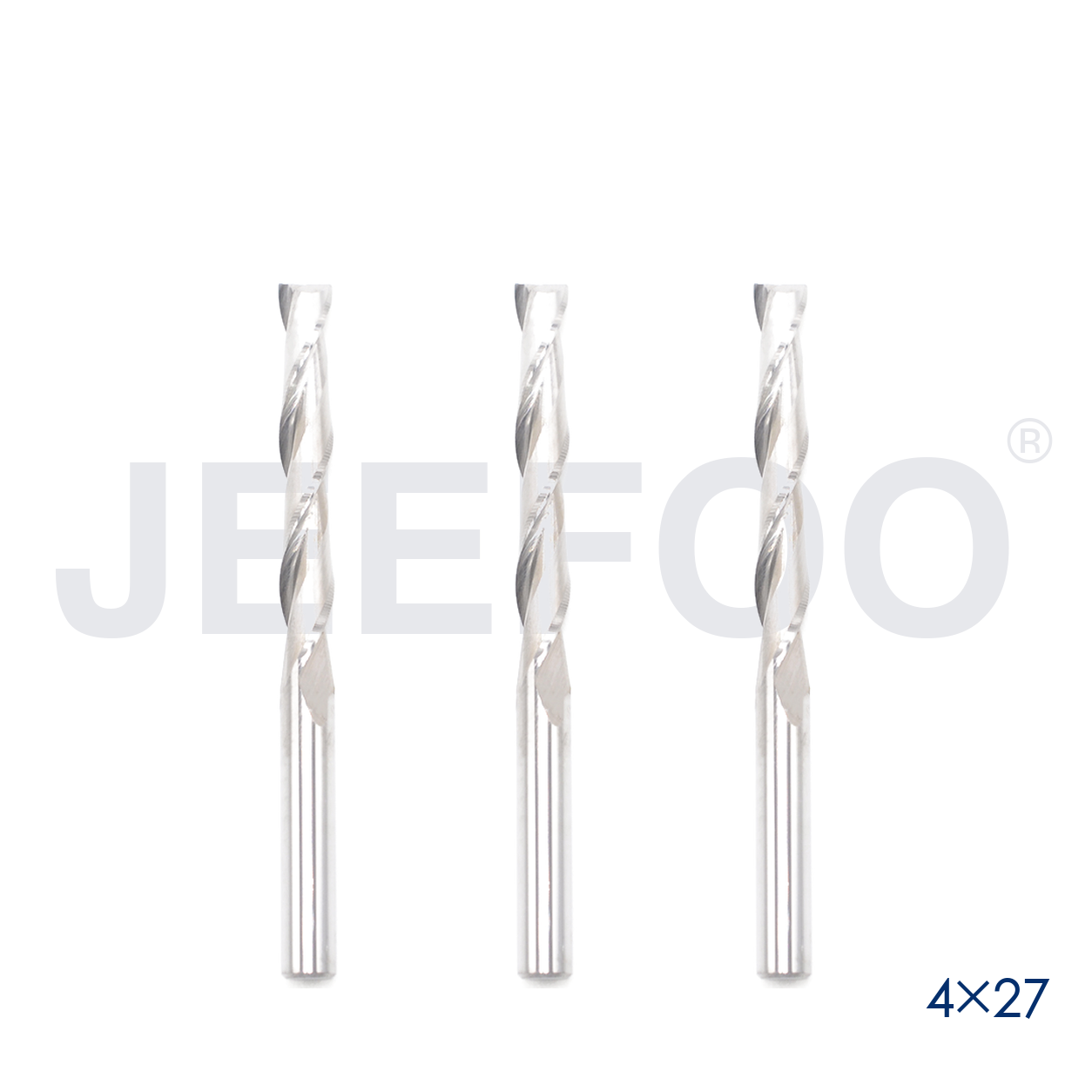 4x27 Two Spiral Flute Bits solid carbide end mill