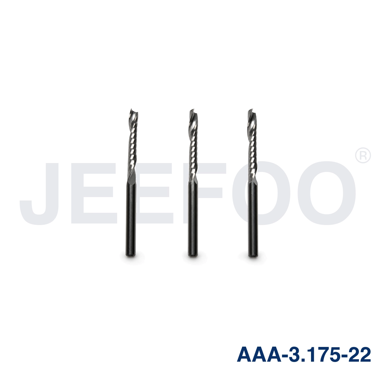 3.175x22 AAA single spiral flute CNC router bit detail A