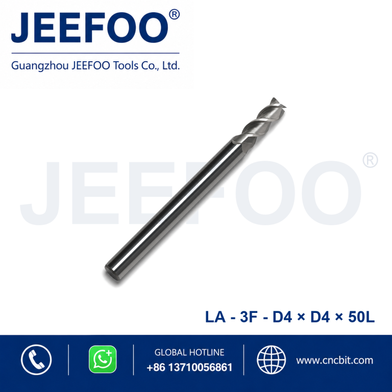 4x4x50L 3-Flute Aluminum Square End Mill for CNC Router Machine