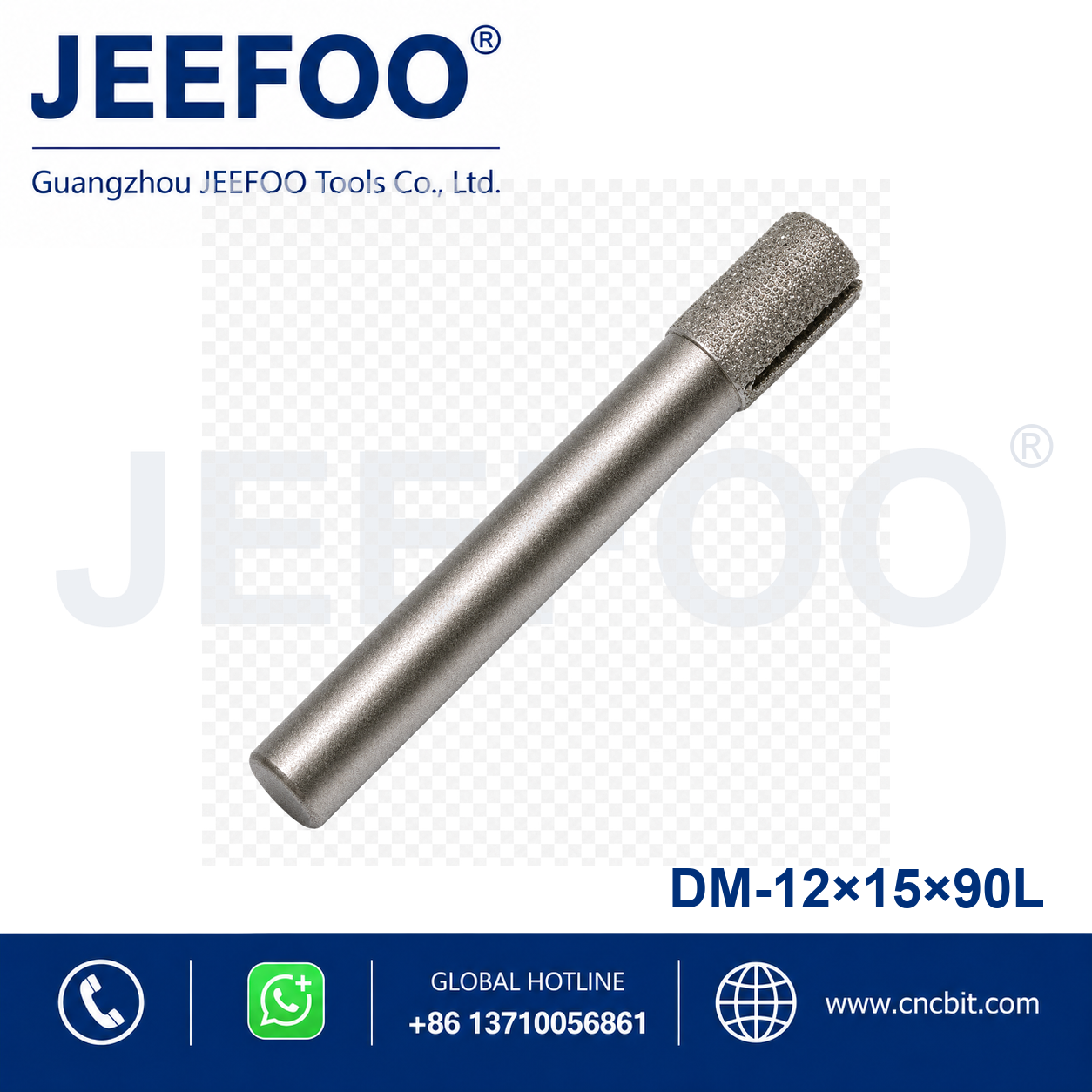 12x15x90 Brazed Diamond Stone Bit