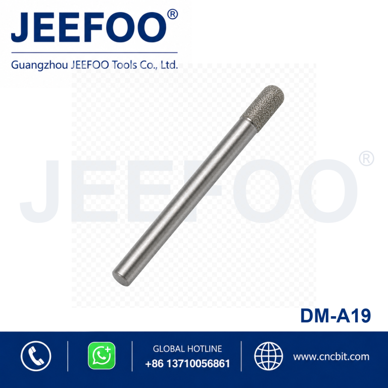 Extended 8mm Brazed Diamond Ball Nose Stone Bit