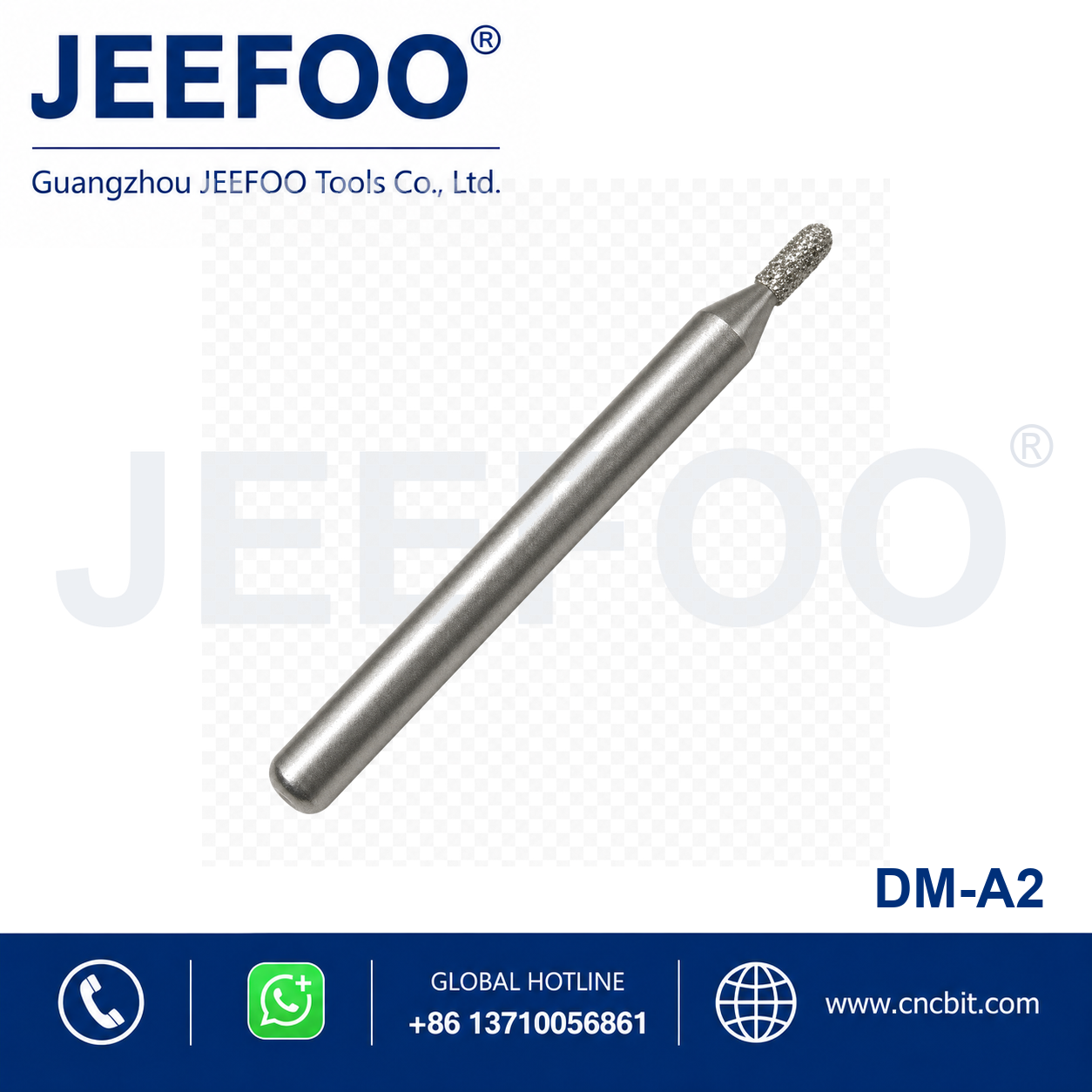 6-to-3mm Brazed Diamond Ball Nose Stone Bit