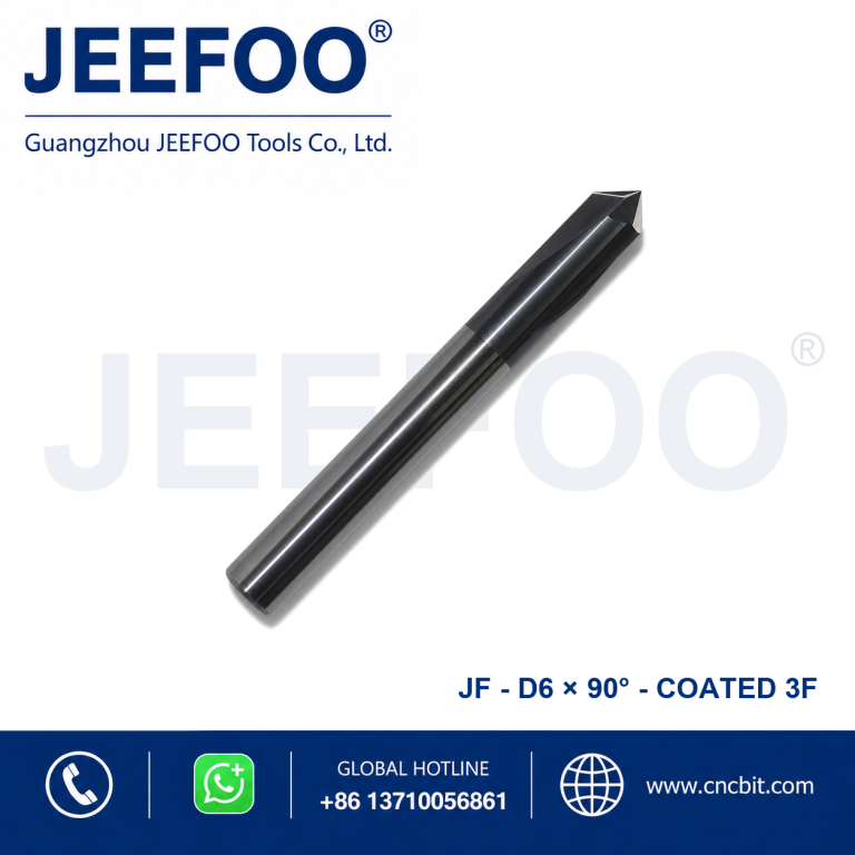 6×90° Coated Three Flute Chamfer End Mill