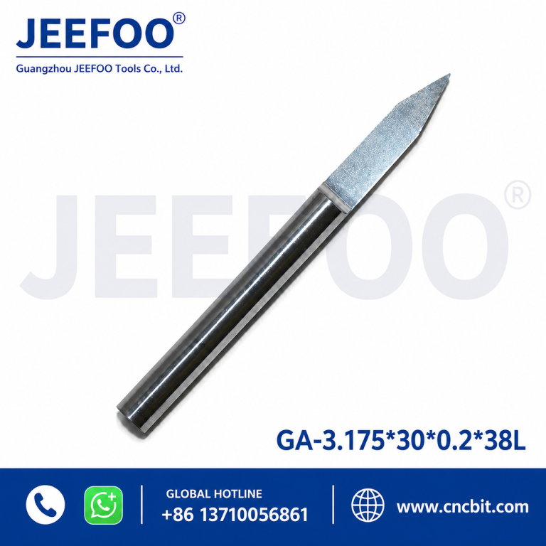 3.175*30degree*0.2*38L Flat V Shape CNC Milling Tools, Carbide Carving Cutter, PCB Engraving Bit on Wood Machine