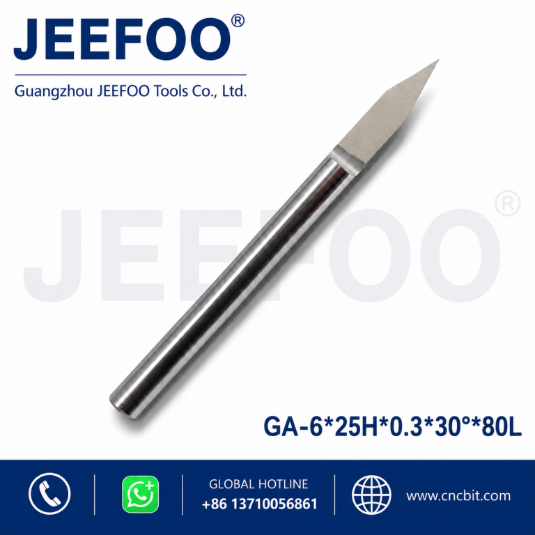 6*30degree*0.3*25H*80L Flat Bottom Wood Engraving Router Bits, Sharp Solid Carbide Tool ,Carving tools for cnc router machine