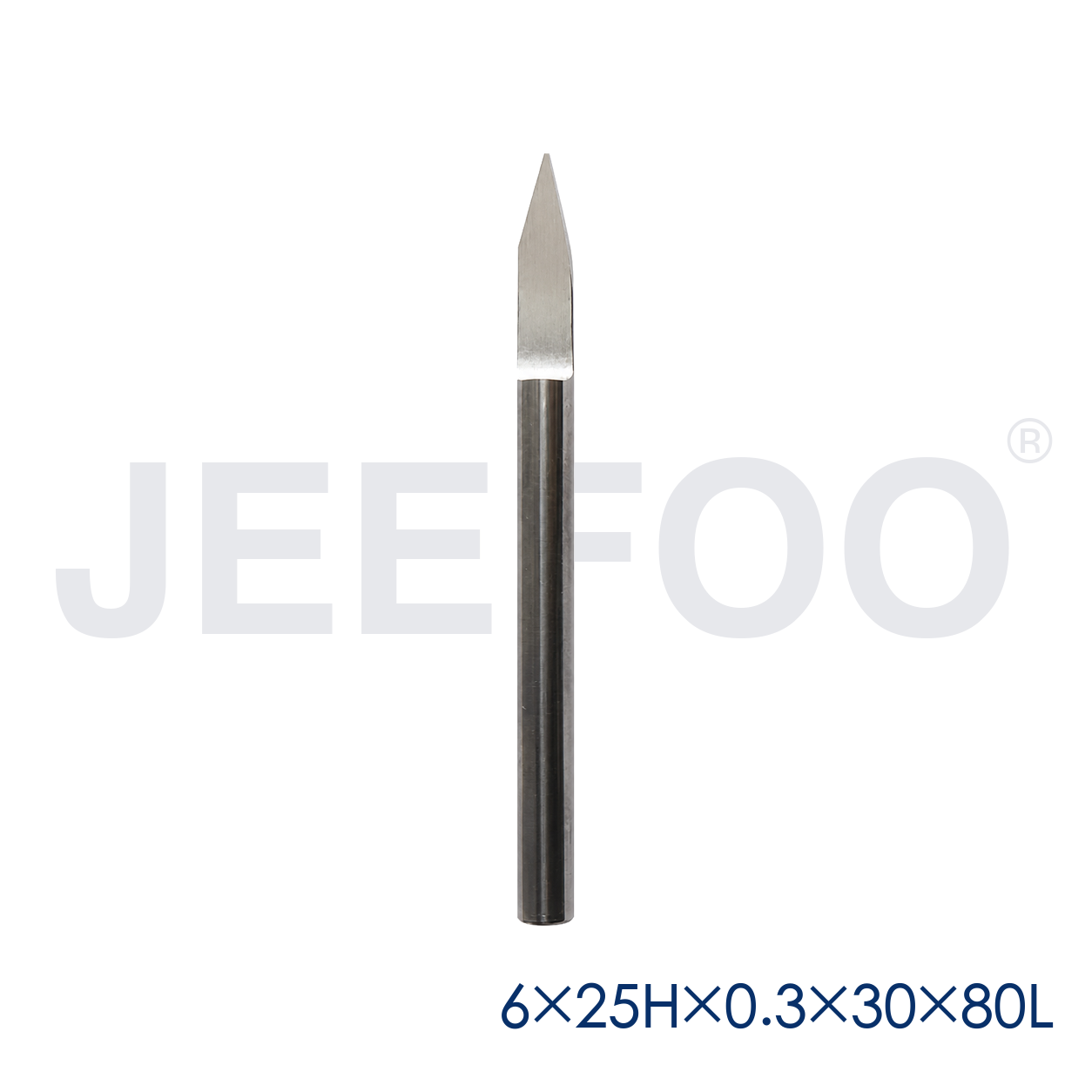 Flat Bottom Engraving Bits GA 6 x 25H x 0.3 x 30 degree x 80L A