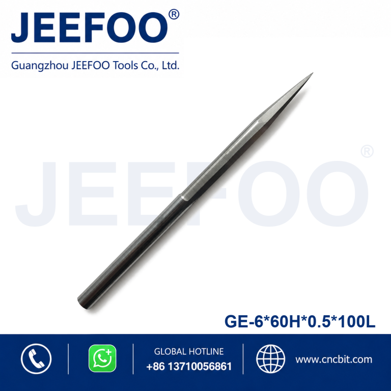 6x60Hx0.5x100L GE Long Cel Double Straight Flute Taper Flat End Mill
