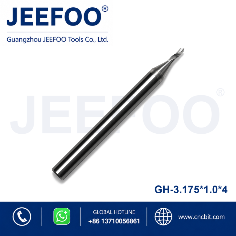 3.175×1.0x4 One Spiral Flute Bits Tungsten Carbide End Mill Engraving Tool Bits / Cutting Tool