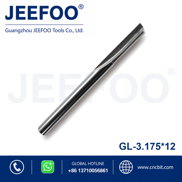 3.175×12 One Straight Flute Bits for CNC Router Engraving