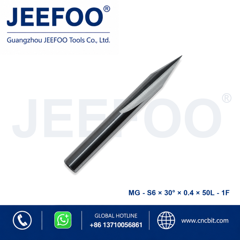 6x30Dx0.4x50L One Straight Flute Engraving Bit for metal machining