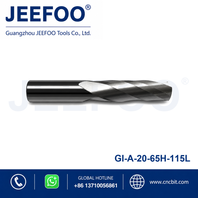 20x65Hx115L One Flute Spiral Carbide Engraving Bits with Climb Milling for Aluminum Alloy 55HRC High Steel Speed Coating