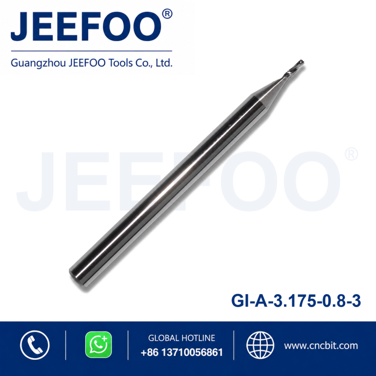 3.175×0.8×3 One Flute Cutting Tools, End Mill Bits Cutters, Single Flute Spiral Cutter for Aluminum