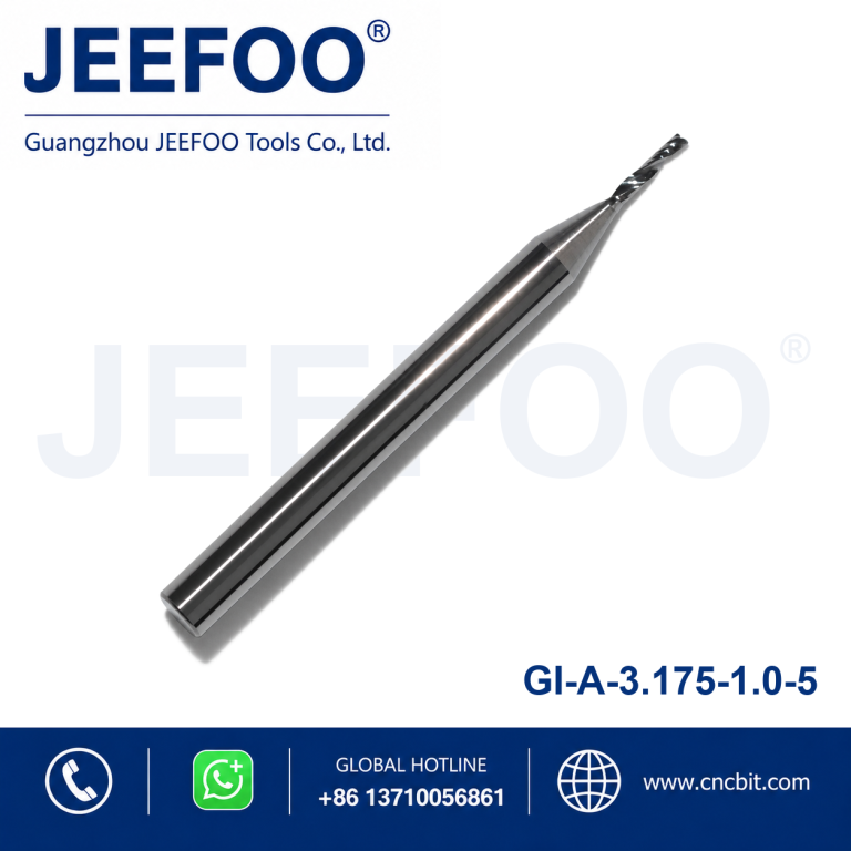 3.175×1.0x5 One Spiral Flute Bits Tungsten Carbide End Mill Engraving Tool Bits Wood Router Bits Cutting Tool