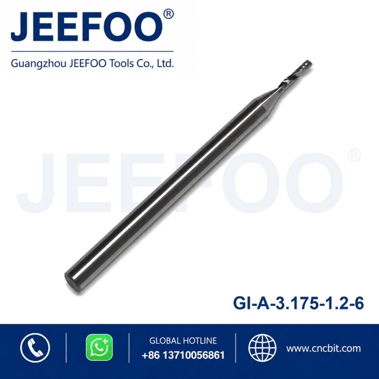 3.175×1.2×6 Single Flute Aluminium Spiral Bit 1 Flute Aluminum End Milling Machine Cnc Milling Cutter Flat Tip