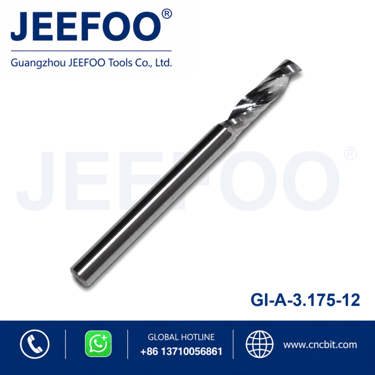 3.175×12 Hot Sale A Quality Single Flute Spiral Router CNC Bits End Mill Cutting for Acrylic & PVC OEM & ODM Supported