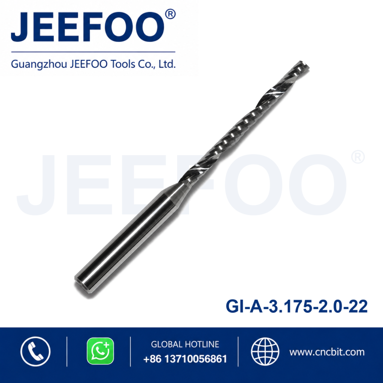 3.175×2.0x22 Carbide endmill one flute spiral CNC router bits/Flute Spiral Bit Milling Drill