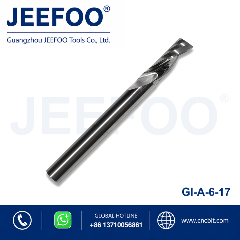 6×17 Single Flute Carbide Spiral End Mill CNC Router Bit for Aluminum/Acrylic/PVC