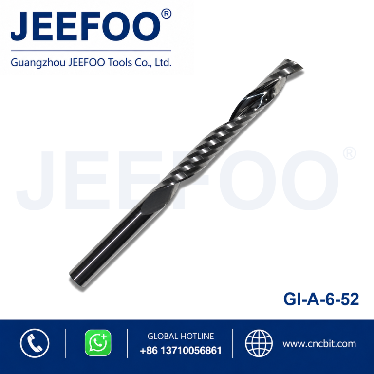 Aluminium Processing cutting Single Spiral Flute End Mill Steel CNC Router Tools