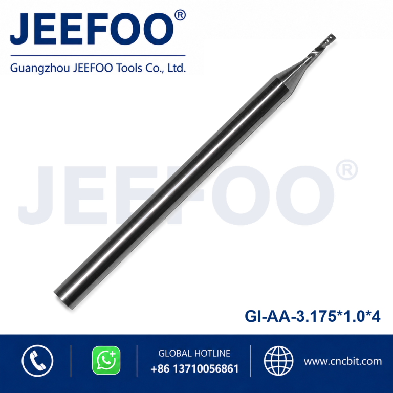 3.175×1.0x4 AA GradeCutting Single Spiral Flute Carbide CNC Router Bit for Acrylic Cutting