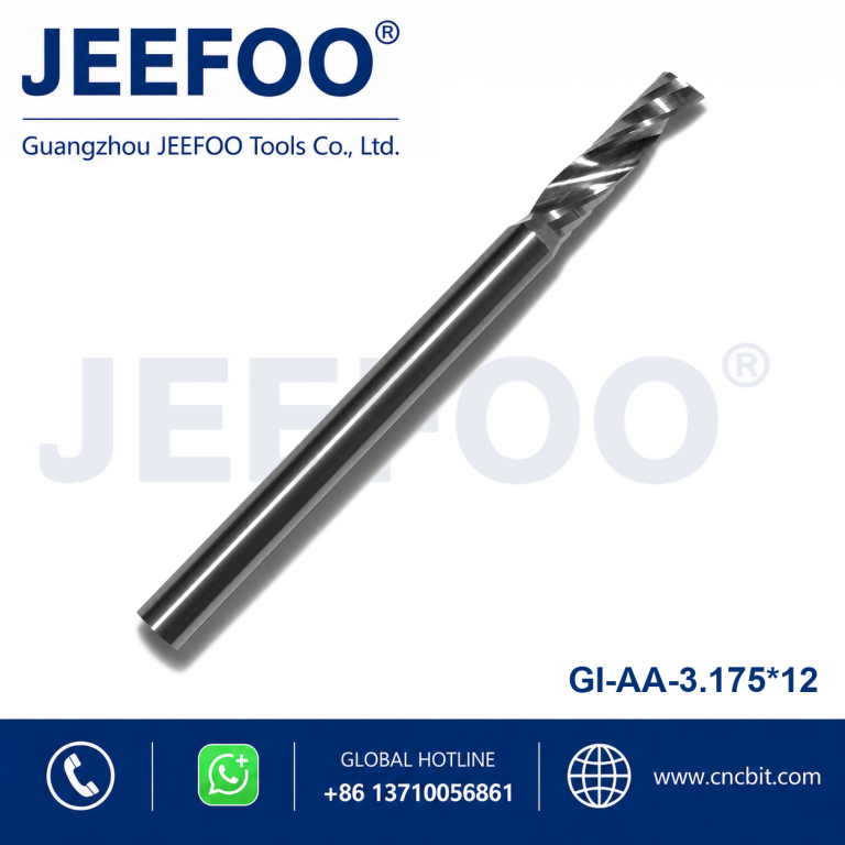AA Wear Resistant Single Flute Router Bit Clean Edge Acrylic Processing