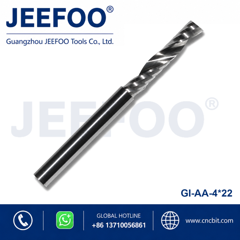 4×22 Practical AA Single Flute Spiral End Mill Workshop Acrylic Machining