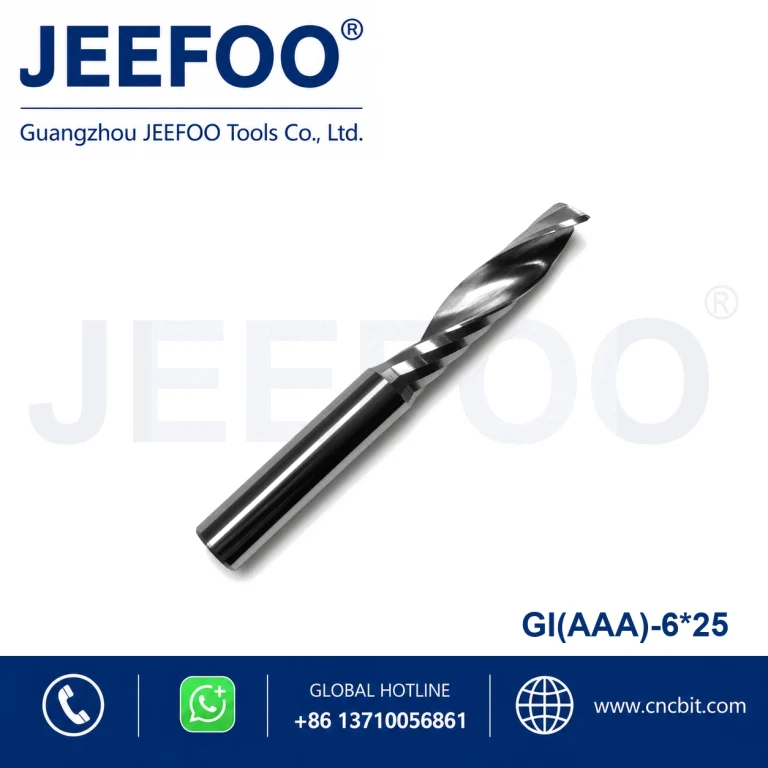 6×25 AAA Premium Single Spiral Flute CNC Router Bit Special for Acrylic Board Processing