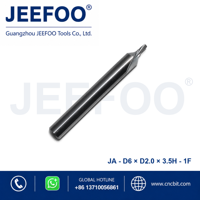 6×2.0x3.5 Single Spiral Flute Cutter with Angle for Acrylic