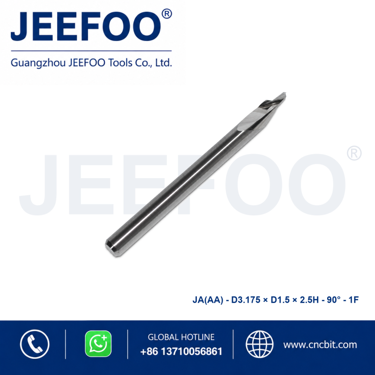 3.175×1.5×2.5H 90° AA Single Spiral Flute Combination Cutter