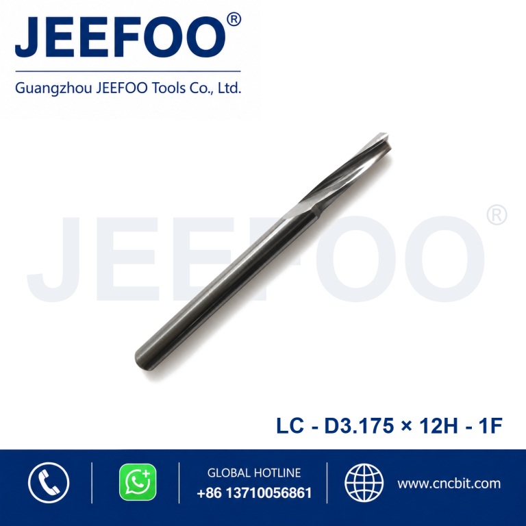 3.175×12 Single Flute Aluminum End Mill for CNC Routing