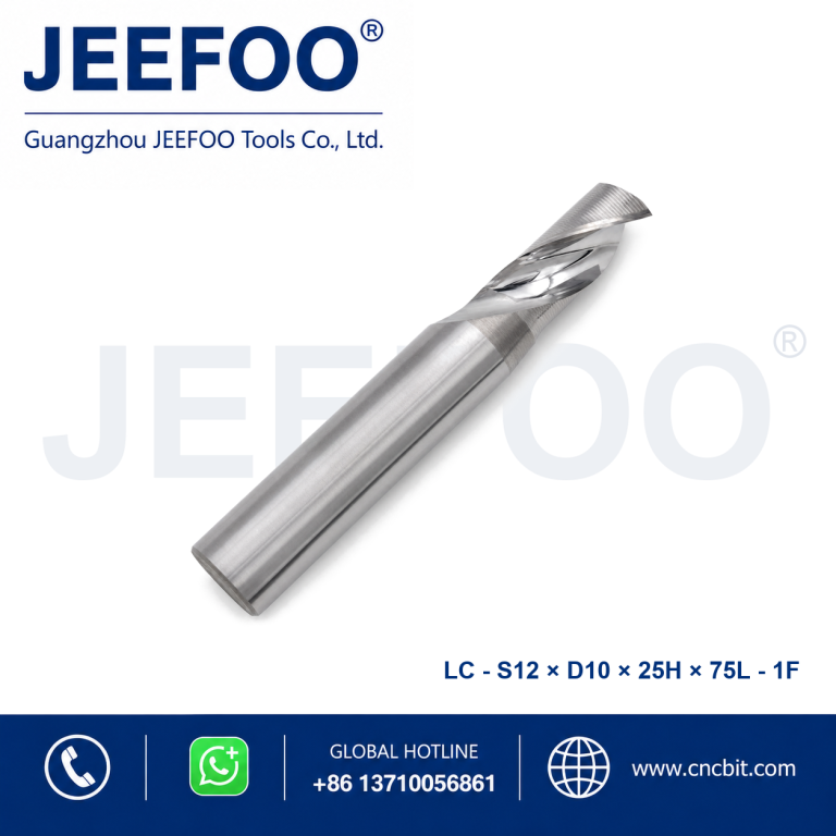 12x10x25x75 Single Flute Aluminum End Mill for Precision CNC Routing