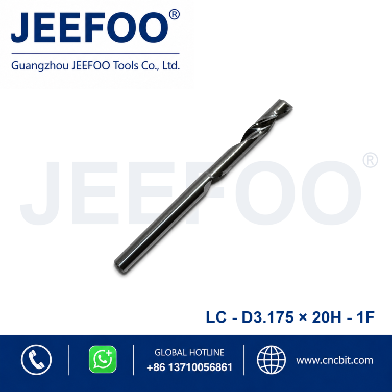 3.175×20 Single Flute Aluminum End Mill for Clean CNC Cutting