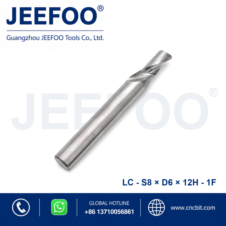 8x6x12 Single Flute Aluminum End Mill for aluminum machining
