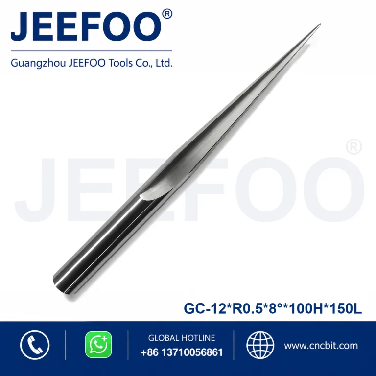 12x100HxR0.5x8x150L Solid Carbide Taper Ball End Mill CNC Milling Cutter