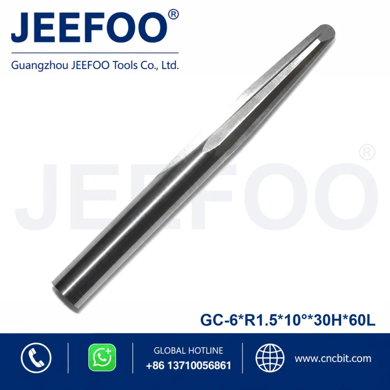 6x30HxR1.5x10x60L Two Flute Taper Ball End Mill for Acrylic and MDF