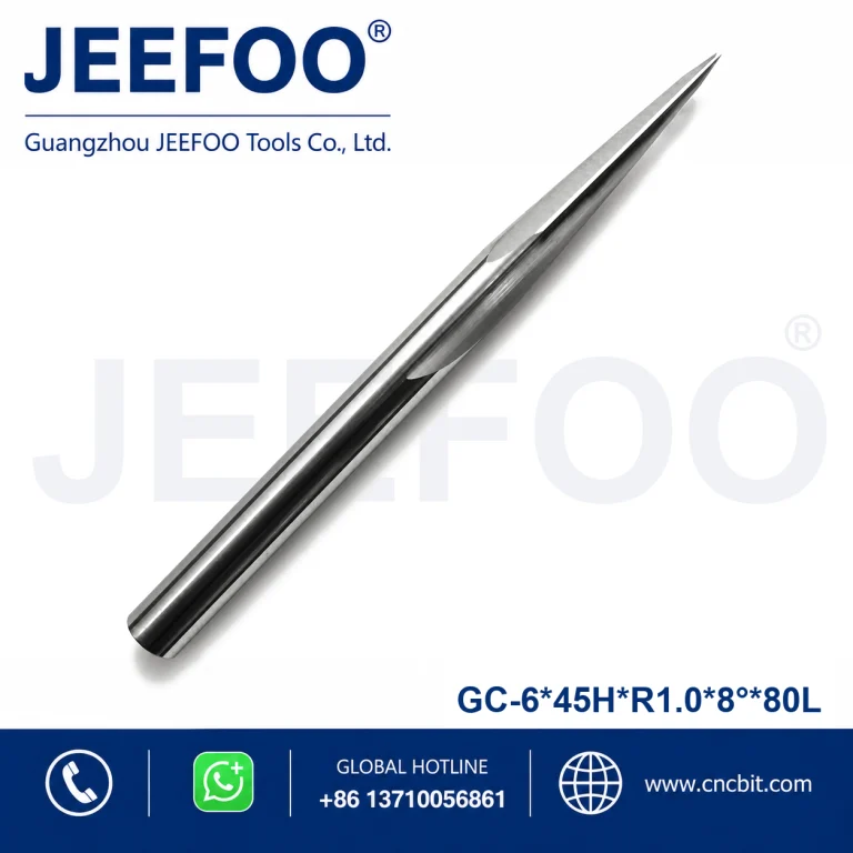 6x45HxR1.0x8x80L Taper Ball End Mill for Precision CNC Carving