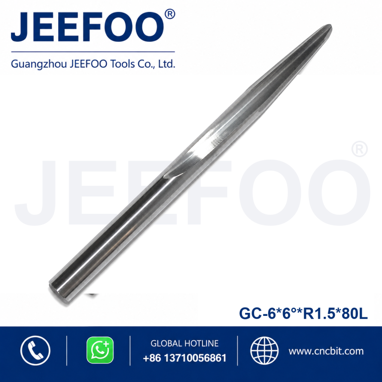 6x6xR1.5x80L Taper Ball End Mill for Precision CNC Carving
