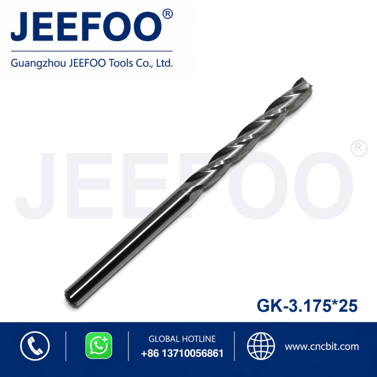 3.175x25 Three Flute End Mill Tools and CNC Engraving Bits for MDF, Wood and PVC