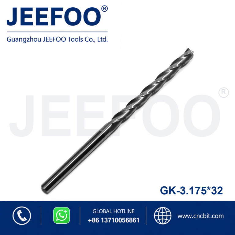 3.175x32 Three Flute Carbide Cutters and CNC Router Tool Bits for Woodworking