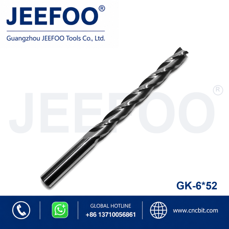 6x52 3 Flute Carbide Mill Spiral Cutter for Wood CNC Router Machines