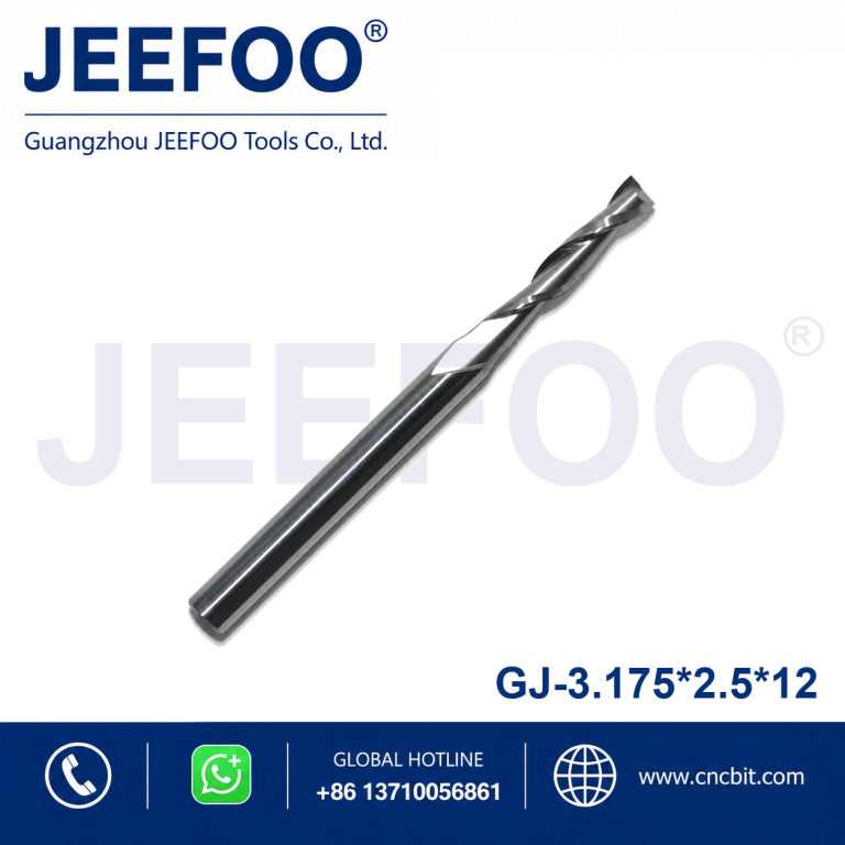 3.175x2.5x12 Two Spiral Flute Bits CNC router cutter