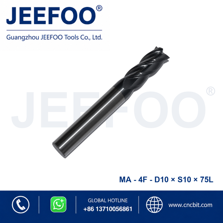 4Fx10x10x75L Solid Carbide Square End Mill for metal machining