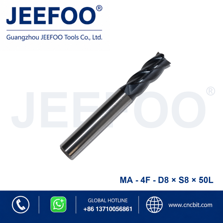 4Fx8x8x50L Solid Carbide Square End Mill for metal machining