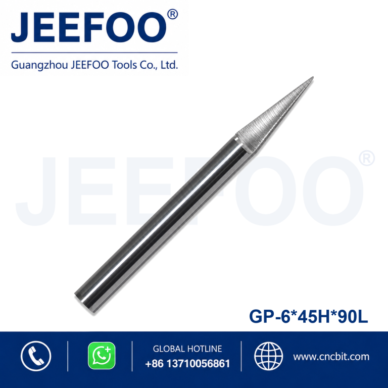 6x45Hx90L Two Straight Flute Ball Bits for CNC Wood Carving