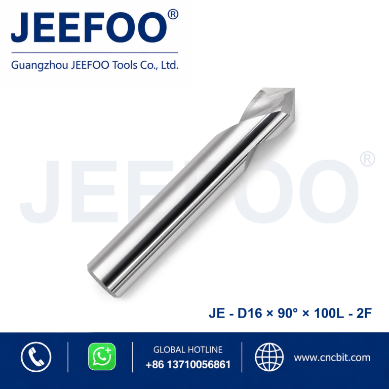 16×90°x100L Imported Two Spiral Flute Chamfer Cutter
