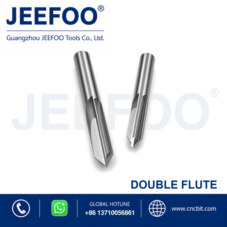 Solid Carbide Two Straight Flute Cutter with 45° Angle