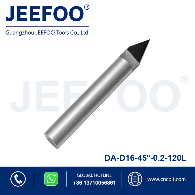 16×45°x0.2x120L Long Diamond Flat Bottom Engraving Bit