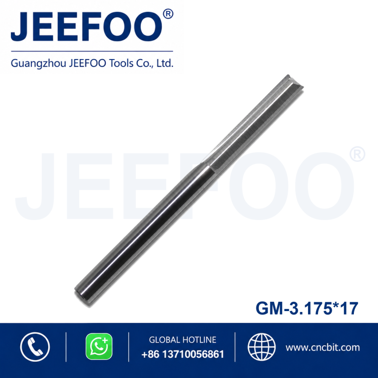 3.175×17 Two straight cutter, CNC Cutting Bits, Engraving Tools, two straight flute tools