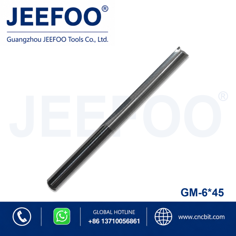 6×45 Anti-wear Double Straight Flute Bits, High Efficiency CNC Engraving Milling Cutters