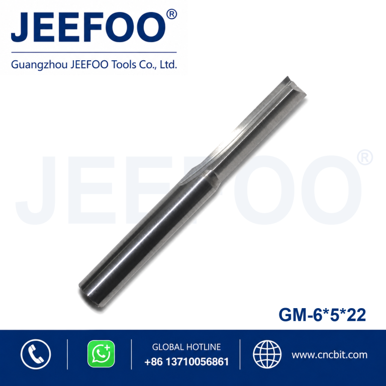6x5x22 Solid Carbide Straight Flute Router Bits, Precise Grooving Tools for Acrylic Sheet