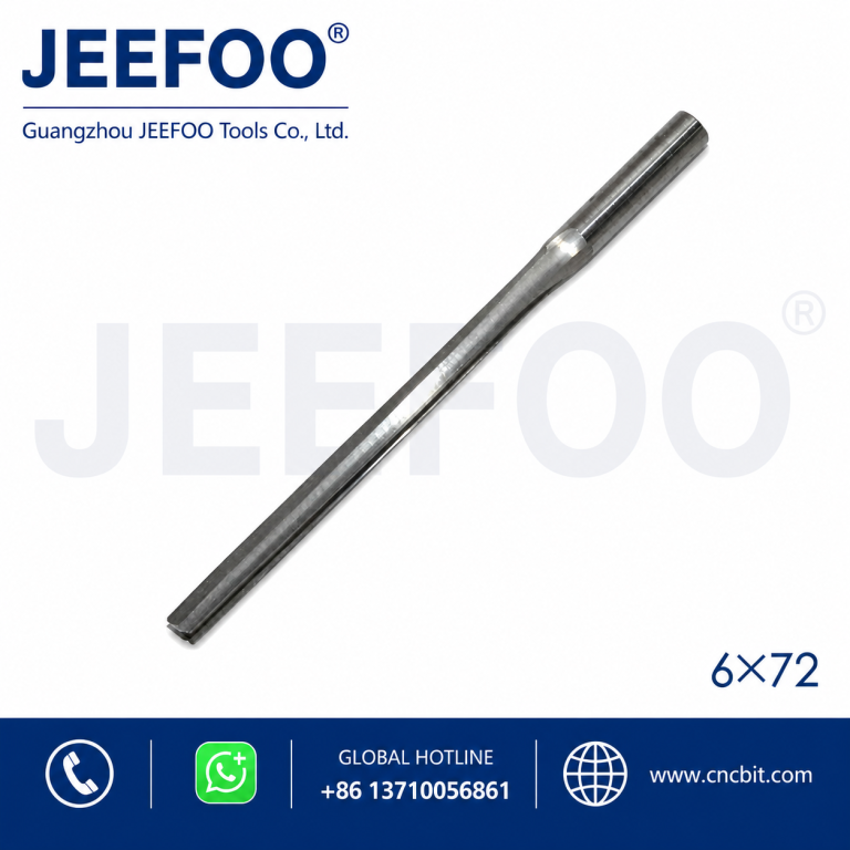 6x72 Long Cutting Edge Two Straight Flute Bit for Deep CNC Milling